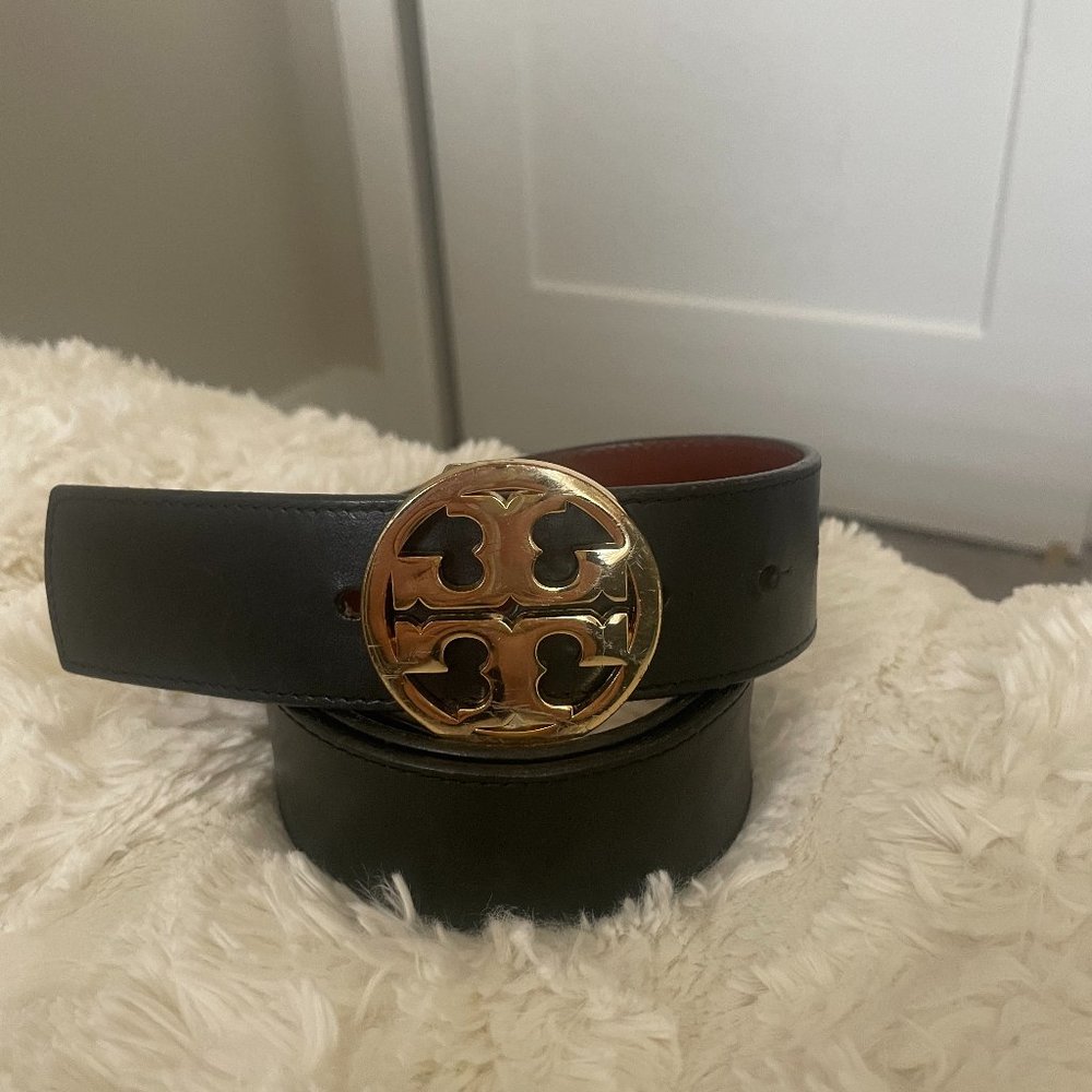 Tory Burch Reversible Belt - Black and Brown